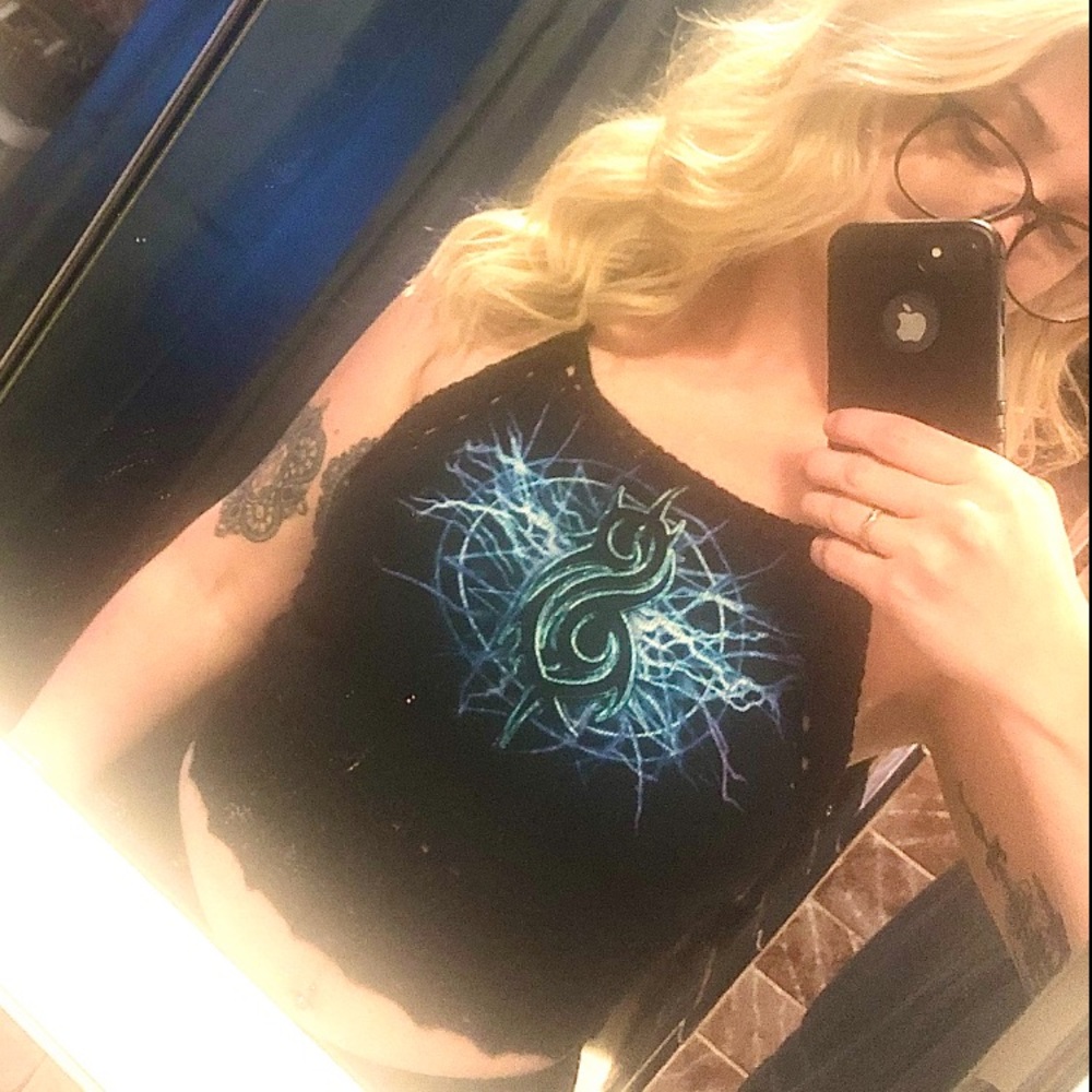 🖤 Diy Slipknot Crop Tank Top. - Picture 2 of 6
